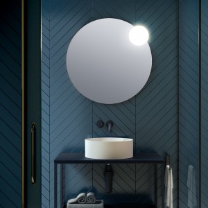 Espejo con luz Circ A-3706/3704 Estiluz. Lámparas de pared con espejo anti vaho y LED.