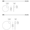 Espejo con luz Circ A-3706/3704 Estiluz. Lámparas de pared con espejo anti vaho y LED.