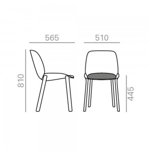 Silla Nuez SI-2784 Andreu World. Diseño moderno para interiores.
