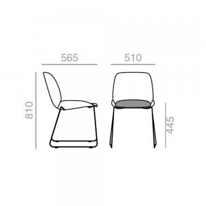 Silla Nuez SI-2787 Andreu World. Diseño moderno ideal para interiores.