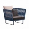 Sillón club exterior pies de aluminio Bela Rope colección Bitta de Kettal.
