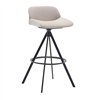Taburete Nuez base giratoria acero Andreu World. Diseño para interior.