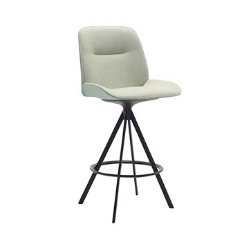 Taburete Nuez respaldo alto BQ-2769 Andreu World. Diseño para interior.