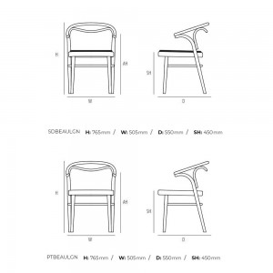 Sillón Beaulieu GTV Thonet Vienna. Sillones para salón o comedor de diseño.