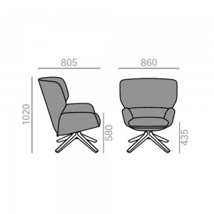 Butaca Nuez madera Andreu World. Diseño elegante ideal para contract.