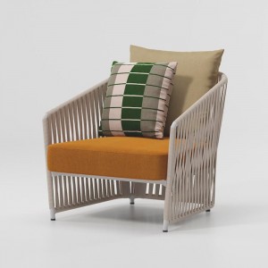 Sillón Club exterior Bela Rope colección Bitta Lounge de Kettal.