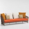 Sofá exterior con tapizado Bela Rope 3 plazas colección Bitta Lounge de Kettal.