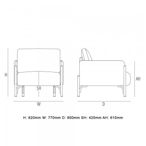 Sillón Jannis de GTV Thonet Vienna. Sillones, butacas y sillas para salón.