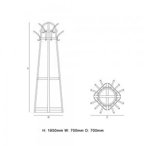 Perchero Kolo Moser de GTV Thonet Vienna. Percheros de diseño para hogar.