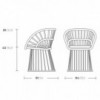 Sillón comedor exterior pies de aluminio cuerdas Bela Rope colección Cala de Kettal.