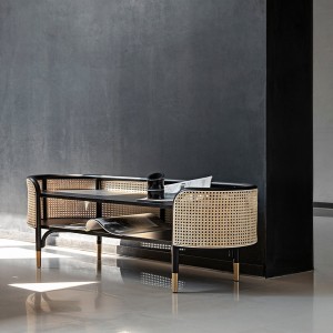 Banco Mos de diseño GTV Thonet Vienna. Banco contenedor con asiento y estantes.