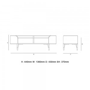 Banco Mos de diseño GTV Thonet Vienna. Banco contenedor con asiento y estantes.