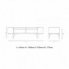 Banco Mos de diseño GTV Thonet Vienna. Banco contenedor con asiento y estantes.