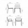 Silla Flex Andreu World. Sillas modernas ideales para exteriores.