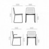 Silla Flex Patín Andreu World. Sillas modernas ideales para exteriores.