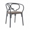 Butaca Brezel de GTV Thonet Vienna. Sillas de madera con asiento tapizado.