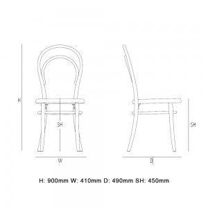 La clásica silla de salón N.14 de Rejilla de la marca GTV Thonet Vienna.