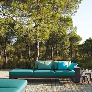 Sofá 3 plazas + Ch. Longue Landscape de Andreu World ideal para exterior.