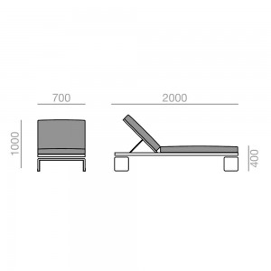 Tumbona Landscape de Andreu World. Diseño ideal para exterior.