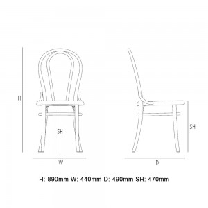 Silla N.18 Tapizada de GTV Thonet Vienna. Clásica silla de diseño de salón.