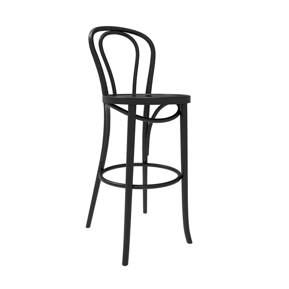 Taburete N.18 de madera diseño de mediados de XIX GTV Thonet Vienna.