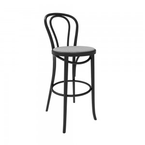 Taburete N.18 Tapizada con un diseño de mediados de XIX GTV Thonet Vienna.