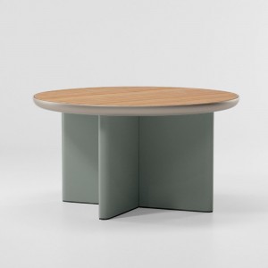 Mesa Comedor Ø135 exterior base de aluminio, colección Cala de Kettal.