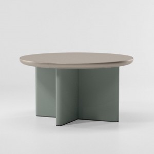Mesa Comedor Ø135 exterior base de aluminio, colección Cala de Kettal.