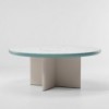 Mesa Comedor Ø180 exterior con base de aluminio, colección Cala de Kettal.