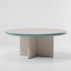 Mesa Comedor Ø180 exterior con base de aluminio, colección Cala de Kettal.