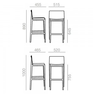 Taburete Sail Andreu World. Diseño moderno especial para exteriores.
