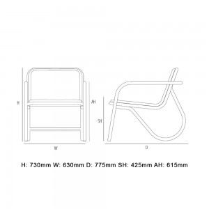Butaca N. 200 de GTV Thonet Vienna. Butacas de salón de diseño minimalista.