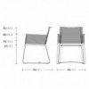Sillón Comedor exteriores pies en aluminio de la colección Landscape de Kettal.
