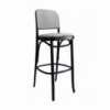 Taburete N. 811 Tapizado de GTV Thonet Vienna. Clásico taburete de diseño.