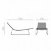 Tumbona Trenza Andreu World. Diseño de mueble elegante para piscina.