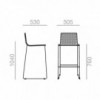 Banqueta Trenza de Andreu World.  Diseño de mueble elegante para bar.