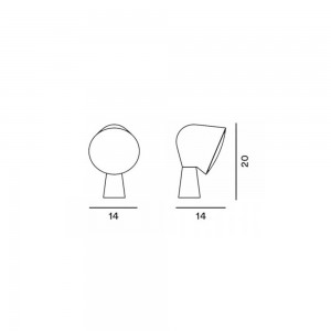 Lámpara sobremesa Binic oferta de Foscarini. Lampara moderna.