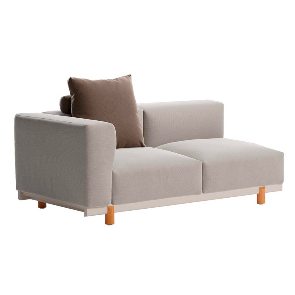 Esquinero 2 plazas exterior teca, colección Molo de Kettal.