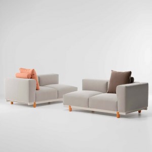 Esquinero 2 plazas exterior teca, colección Molo de Kettal.