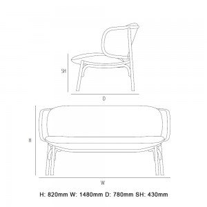 Sofá Suzenne de GTV Thonet Vienna. Sillas, butacas y sillones de diseño.