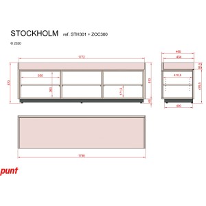 Mueble TV Stockholm STH301 Punt Mobles. Muebles de TV de diseño moderno.