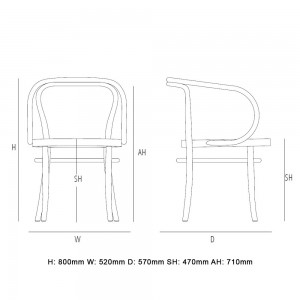 Sillón Wiener Bicolor de GTV Thonet Vienna. Sillones para salón y comedor.