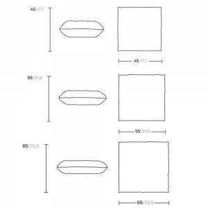 Cojín decorativo para exteriores con tapizados resistentes para jardines de la colección Band de Kettal.