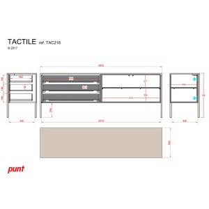 Aparador Tactile TAC216 de Punt Mobles. Aparador de diseño español.   