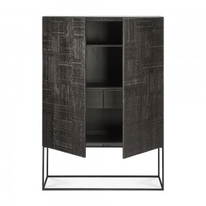 Aparador alto Tabwa de Ethnicraft. Muebles modernos macizos. Armario de salón.