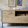Mueble TV Whitebird de Ethnicraft. Muebles modernos macizos. Mueble TV de salón.