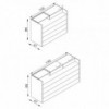 Cómoda moderna índigo de Arlex. Muebles de diseño.