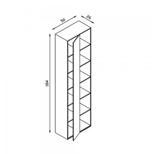 Estantería autoportante Flip de Arlex. Muebles de diseño.