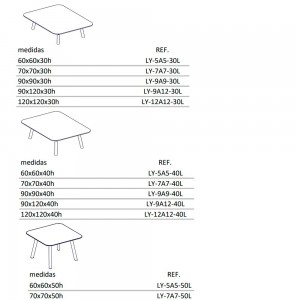 Mesas auxiliares Layers de Arlex. Mesas modernas.