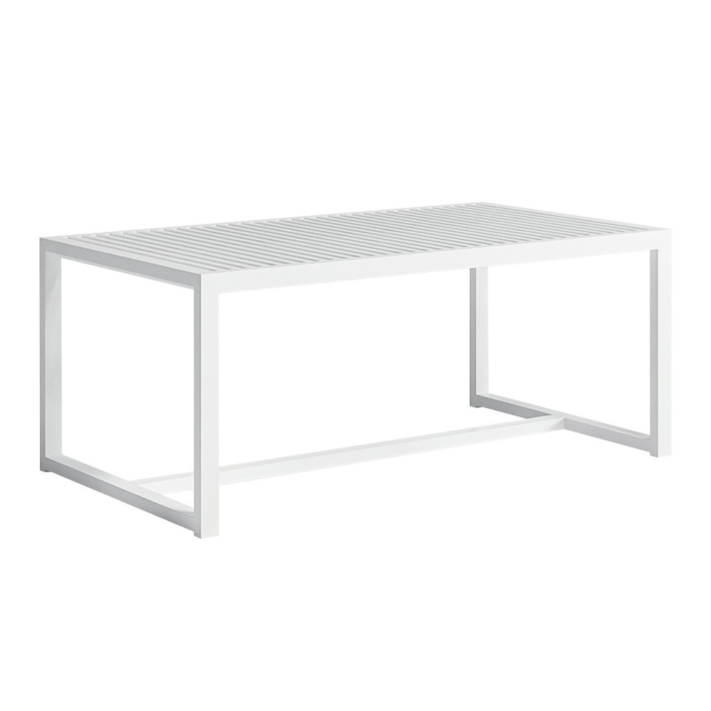 Mesa de diseño DNA de Gandia Blasco. Mesa de aluminio para exterior.